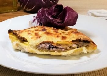 crepes con ricotta e radicchio