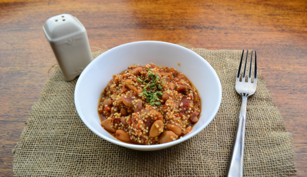 Ed ecco pronto da servire il vostro chili con quinoa.