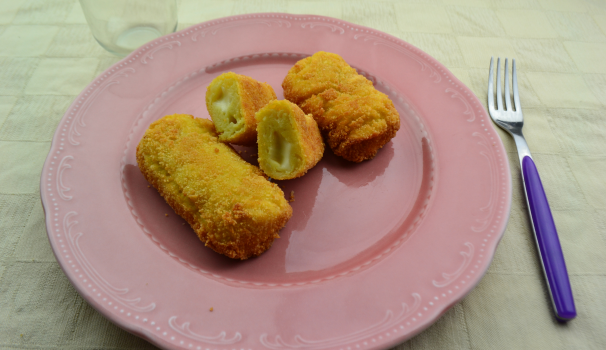 Ed ecco finalmente pronte da servire, le crocchette di patate ripiene.