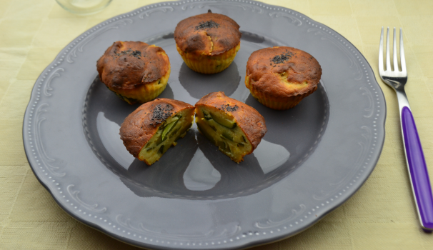 Dopo aver cotto circa 20 minuti in forno, ecco pronti da gustare i vostri muffin ricotta e zucchine.