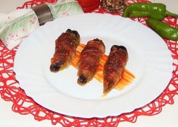 friggitelli ripieni di carne e bacon