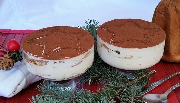 Ecco pronto il goloso tiramisù di pandoro.