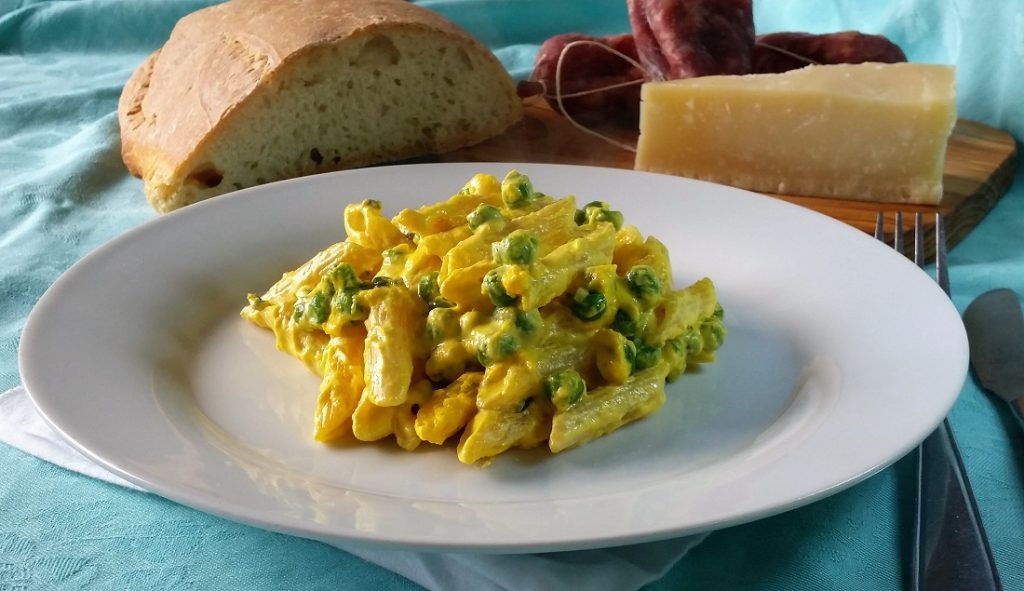 pennette con crema allo zafferano