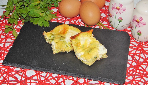 Ecco pronta la golosa frittata alta al forno.