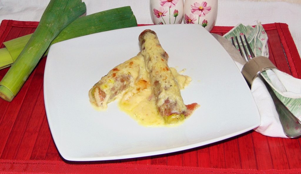 involtini di porri e pancetta