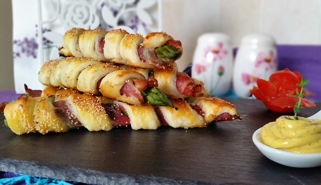 Grissini di asparagi e pancetta