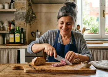 come-pulire-tagliere-di-legno-igienizzazione-naturale Pulizia naturale di un tagliere di legno poroso con limone, sale grosso e bicarbonato per eliminare i batteri.