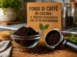 Fondi di caffè in cucina: il trucco ecologico che fa risparmiare Fondi di caffè utilizzati come detergente naturale in cucina per pulire superfici e eliminare i cattivi odori