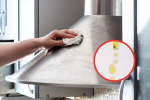 cappa e gocce di olio cappa in acciaio come pulirla