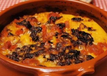 Tiella di riso patate e cozze ricetta originale pugliese ricette.com