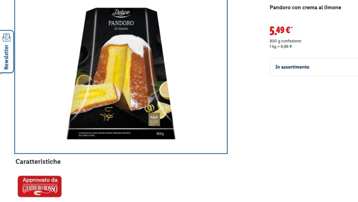 LIDL pandoro Gambero Rosso ricette.com
