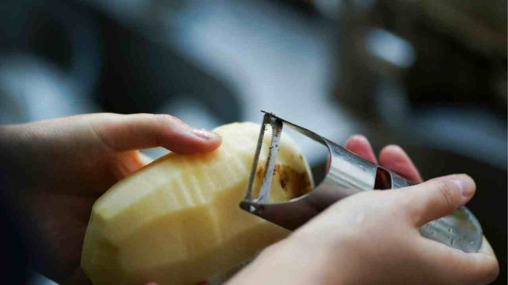 Iniziate lavando molto bene le verdure: pelate la patata e mettetela da parte. Fatto ciò spuntatele soltanto, senza tagliarle a pezzettini in modo da ottenere un gusto più concentrato. Trasferite quindi tutto, tranne l’alloro in una pentola capiente e coprite con acqua fredda.