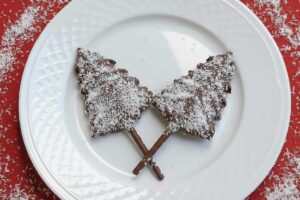 alberelli cioccolato natale alberelli di cioccolato con granella di cocco