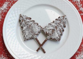 alberelli di cioccolato con granella di cocco