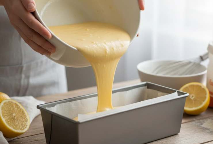 Quando avremo inglobato e ottenuto, con le fruste, una crema liscia e senza grumi, riversiamo in uno stampo per plumcake imburrato o foderato. Inforniamo in modalità statica a 160 gradi e cuociamo per 30/40 minuti (una prova stecchino ci aiuterà a capire se è ben cotto o meno);