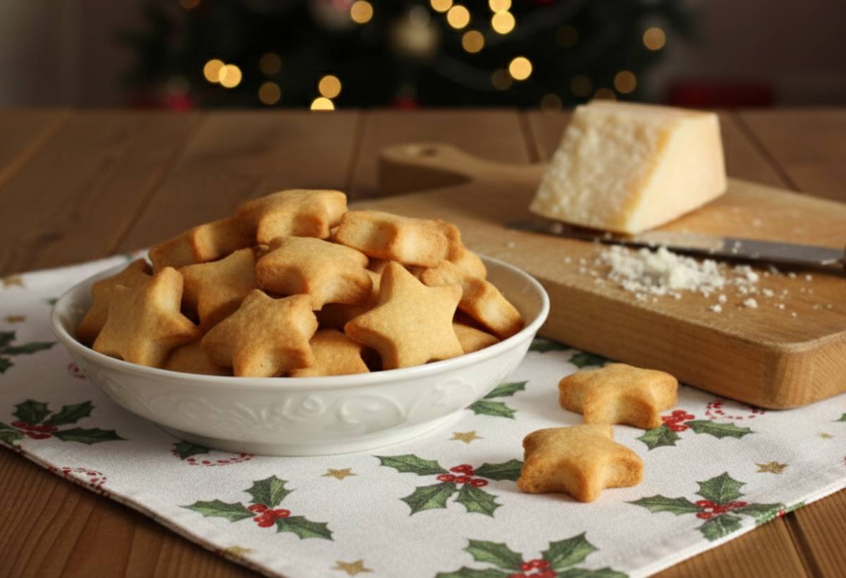Con questi frollini salati di Natale calo l’asso sulla tavola delle feste, già so che dovrò farne dose doppia perchè spariscono dal vassoio