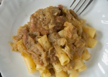 pasta condita con genovese napoletana