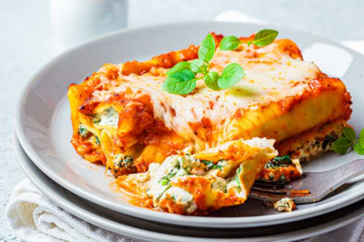 Ricopriamoli con altro sugo di pomodoro e spolveriamo col parmigiano grattugiato, quindi inforniamo a 180 gradi e cuociamo per 20/25 minuti. Come promesso, pronti in mezz’ora!