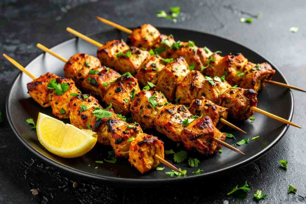 spiedini alla birra spiedini di pollo