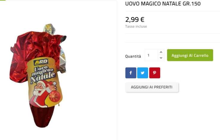 uovo di natale 2025 discount shock ricette.com