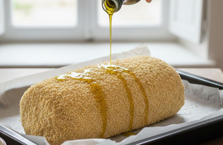 Adagiate il polpettone in una teglia foderata di carta forno, aggiungete un filo d’olio extravergine d’oliva e cuocete in forno statico già caldo a 180 gradi per circa 25/30 minuti. Se volete una gratinatura super, passate alla funzione grill gli ultimi 5 minuti: vedrete che risultato straordinario!