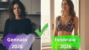 Esempio di trasformazione fisica e perdita di peso per dimagrire prima di Carnevale eliminando alimenti processati