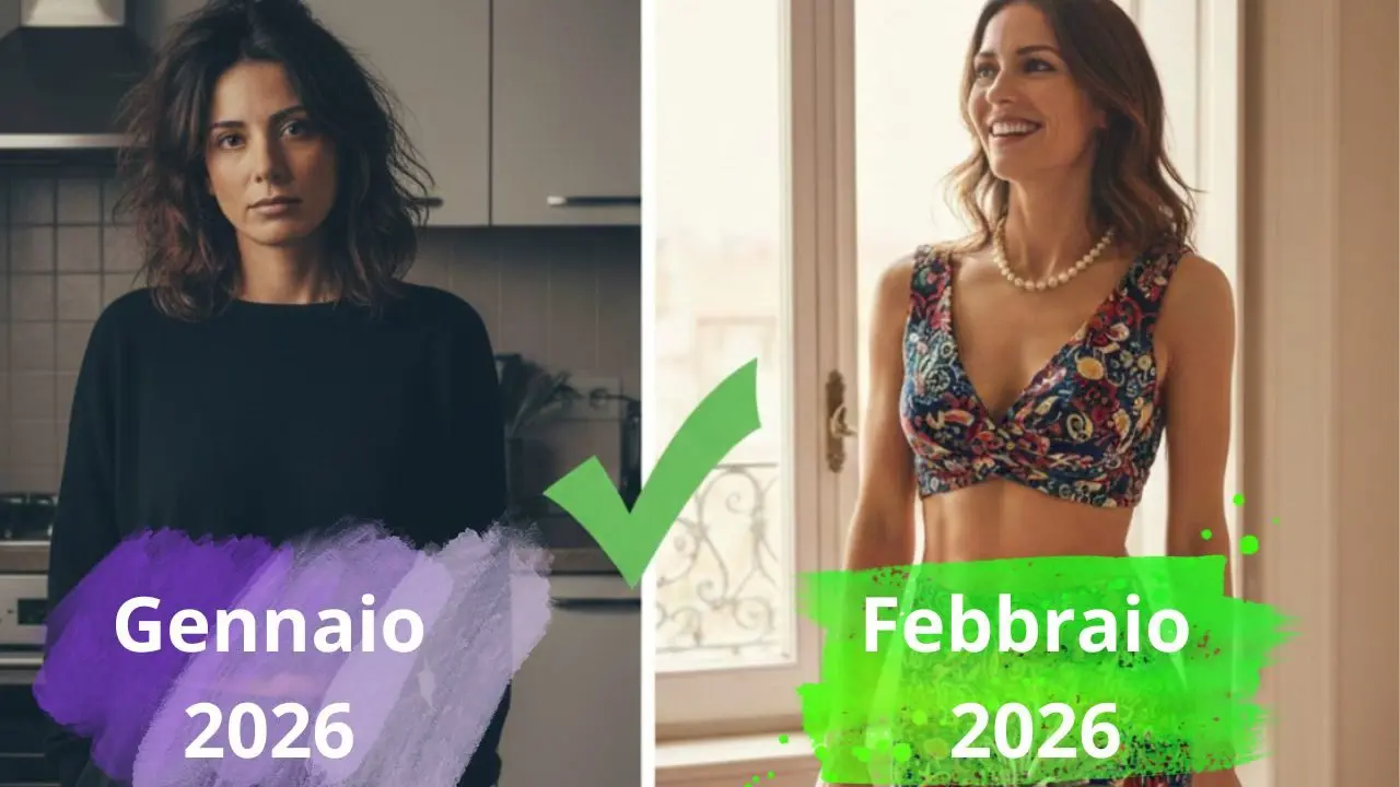 Esempio di trasformazione fisica e perdita di peso per dimagrire prima di Carnevale eliminando alimenti processati