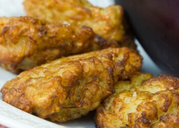 frittelle dorate di melanzane