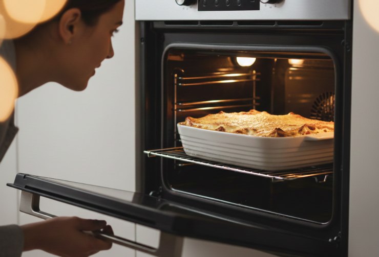 Cuocete a 180 gradi in forno statico per 35/40 minuti, poi gli ultimi 5 minuti accendete il grill per una leggera gratinatura. Lasciate riposare 10 minuti prima di servire, gustatela in tutta la sua incredibile morbidezza e cremosità!