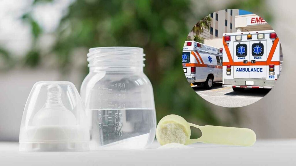 latte-artificiale-nestle-nidal-inchiesta-neonati Confezione di latte in polvere e biberon su un tavolo da cucina per allerta neonati