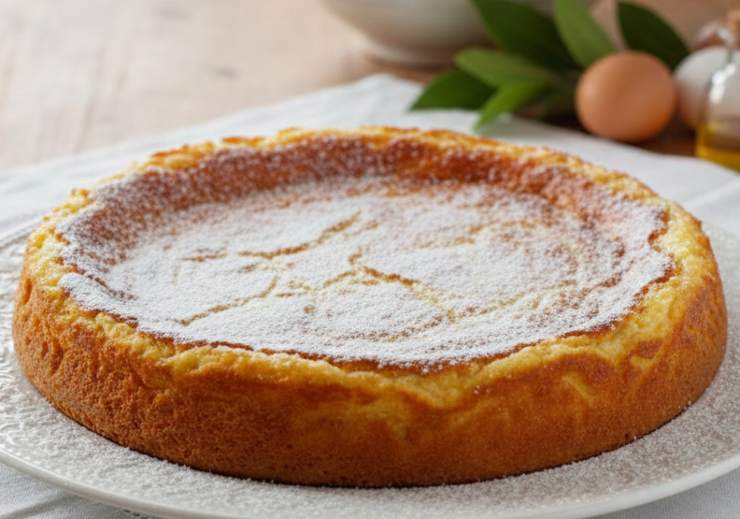 Ora il migliaccio deve raffreddarsi completamente nella teglia per compattarsi: non affrettate questo passaggio per evitare di rovinare la consistenza del dolce. Lasciatelo riposare almeno 6 ore per una compatezza ideale. Una volta freddo, spolverizzate con abbondante zucchero a velo oppure servitelo così, al naturale come si faceva una volta!