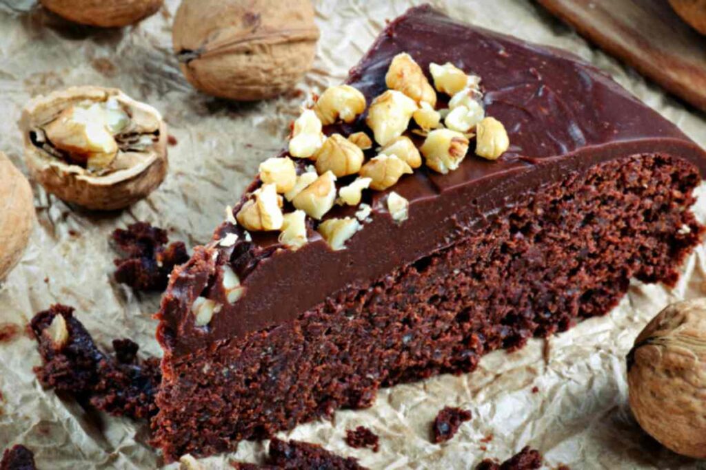 fetta di mud cake tagliata