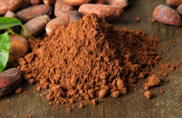 A questo punto dovremo setacciare le polveri nel composto: la farina, il lievito e il cacao amaro, sempre lavorando per evitare la formazione di grumi. Riversiamo il composto ottenuto in uno stampo per torte foderato;