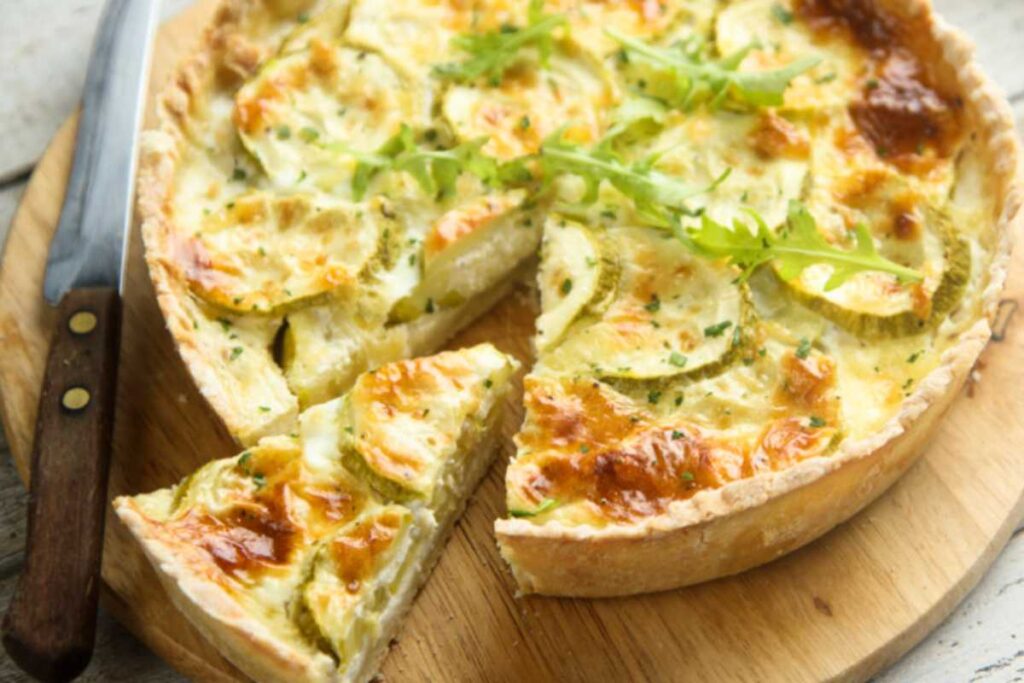 quiche dorata di zucchine