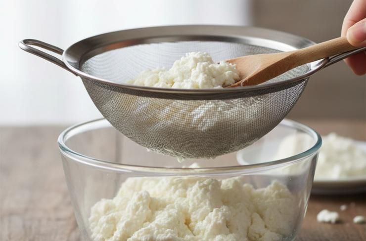 Iniziate preriscaldando il forno a 170/180 gradi con funzione statica, quindi scolate bene la ricotta e, se serve, passatela in un colino per togliere l’umidità in eccesso. In una ciotola capiente rompete le uova ed unite lo zucchero ed un pizzico di sale: montate con le fruste fino ad ottenere un composto chiaro e spumoso.