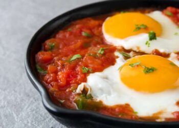 uova in purgatorio in primo piano