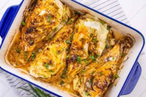 teglia con verza gratinata al forno