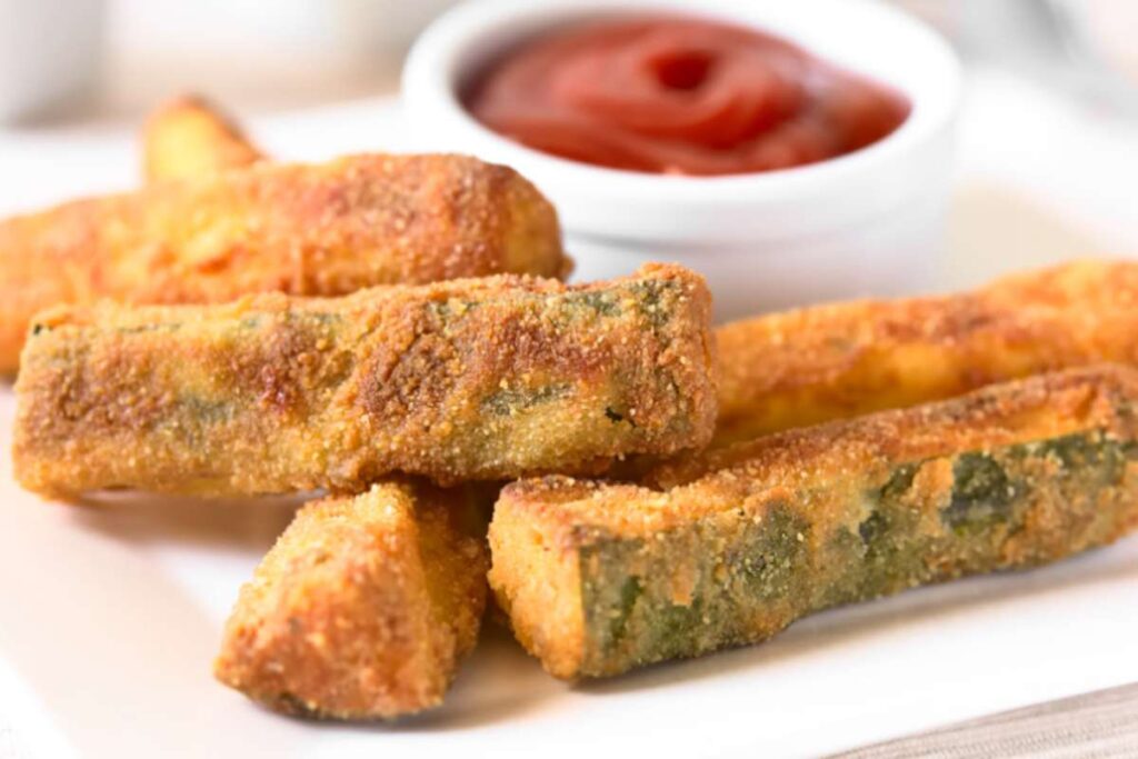 stick di zucchine impanate e fritte