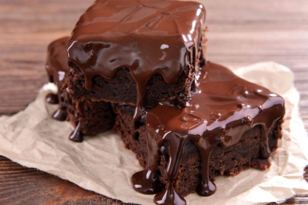brownies con ganache al cioccolato