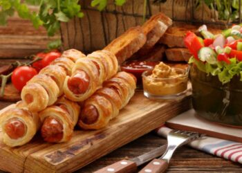 hot dog di pasta sfoglia