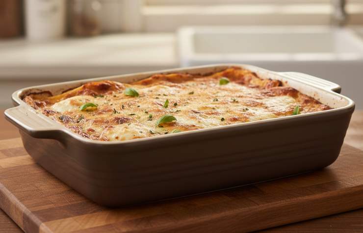 Ripetete per almeno 5/6 strati, quindi finite con abbondante besciamella e parmigiano per la crosticina. Infornate a 200 gradi per circa 20 minuti, poi ultimate in modalità grill negli ultimi 5 minuti. Estraetela e fatela assestare per 5 minuti, quindi servitela!