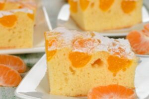 pan di mandarino con zucchero a velo