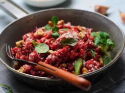 risotto cremoso alla barbabietola