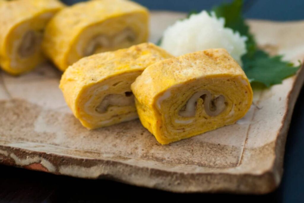 rotolo di frittata a fette