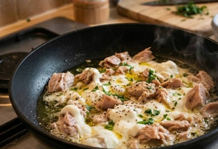 Accorpiamo la Philadelphia e mescoliamo fino a quando non avremo ottenuto una crema omogenea, quindi spegniamo la fiamma. Scoliamo la pasta conservando un goccio d’acqua di cottura;