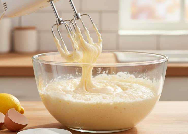 In una ciotola capiente, montate le uova con lo zucchero finché diventano chiare e spumose. Aggiungete lo yogurt, la scorza di limone e la vaniglia: mescolate bene, quindi incorporate gradualmente la farina setacciata insieme al lievito. Dovrai ottenere un panetto morbido, ma lavorabile (se troppo appiccicoso, aggiungi un cucchiaio di farina).