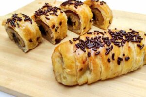 banana rolls banana rolls con crema di nocciole