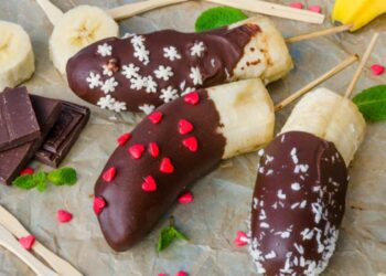 banane con cioccolato e zuccherini