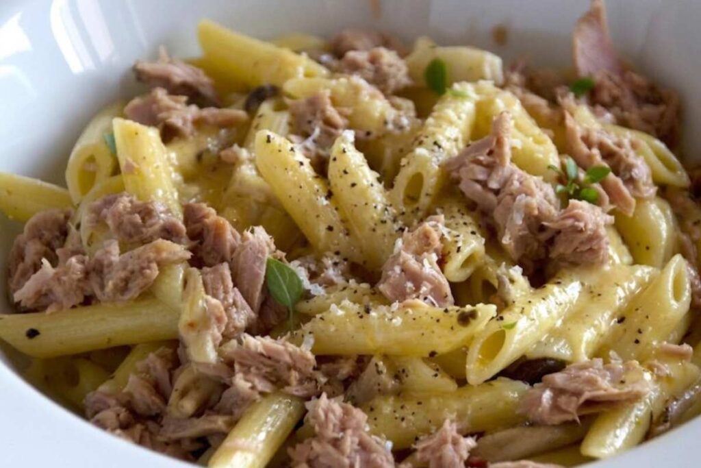 carbonara di tonno cremosa