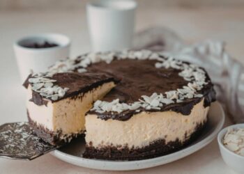 cheesecake al cioccolato e cocco
